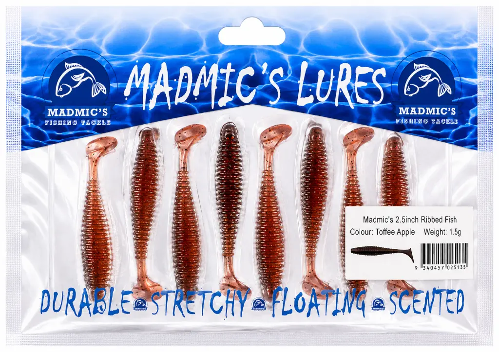 Madmic's 2.5in Ribbedfish | Toffee Apple | 8 Pack