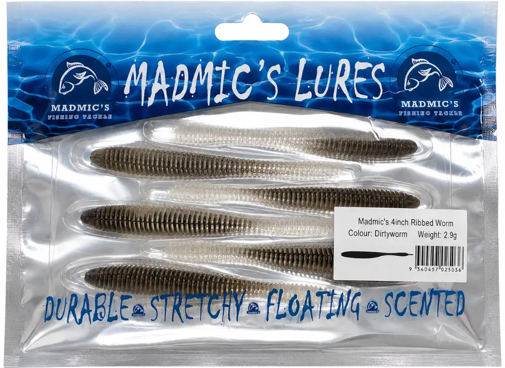 Madmic's 4in Ribbedworm | Dirtyworm | 6 Pack