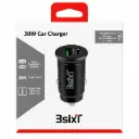 3SIXT Car Charger USB-C + USB-A | Black | 30W